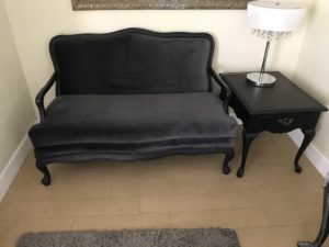 dark gray sofa