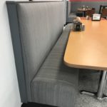 gray restaurant booth reupholstery furniture