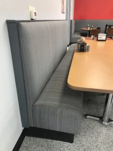 gray restaurant booth reupholstery furniture