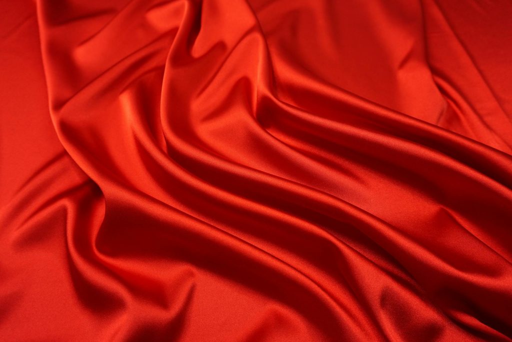 red silk fabric