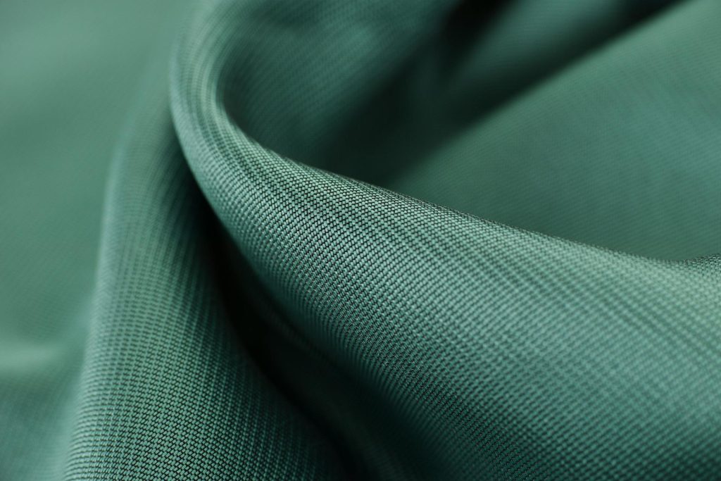 green polyester fabric