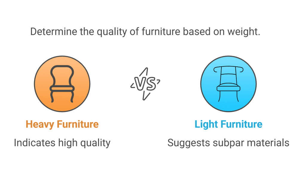 heavy furniture vs light furniture